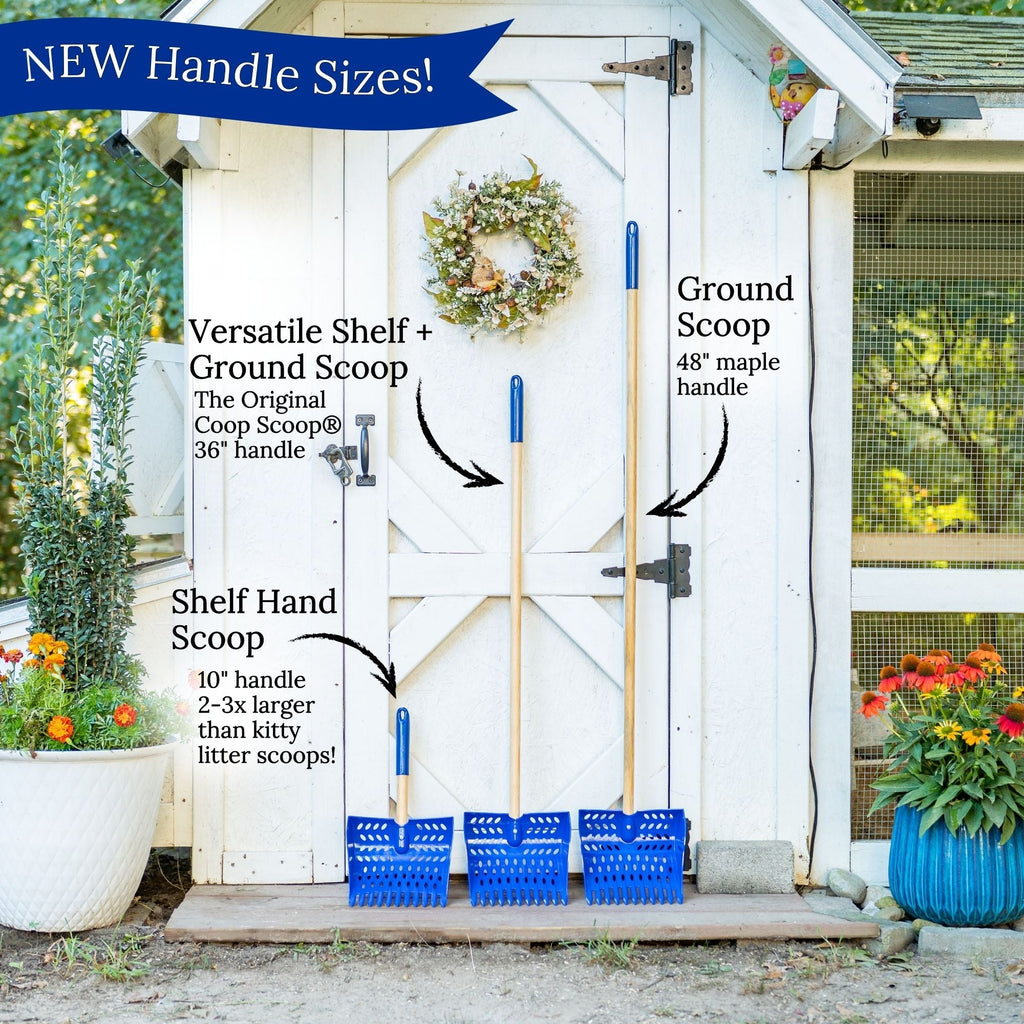 The Coop Scoop® | 2-in-1 Chicken Poop Scoop & Rake | Sand Sifting Shovel For Shelf & Floor Cleaning