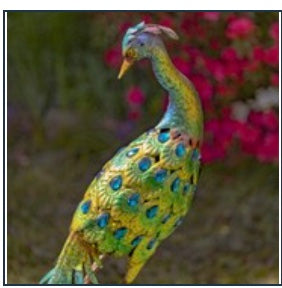 Set of 2 41" Tall Blue & Green Colorful Metal Peacocks with Acrylic Accents