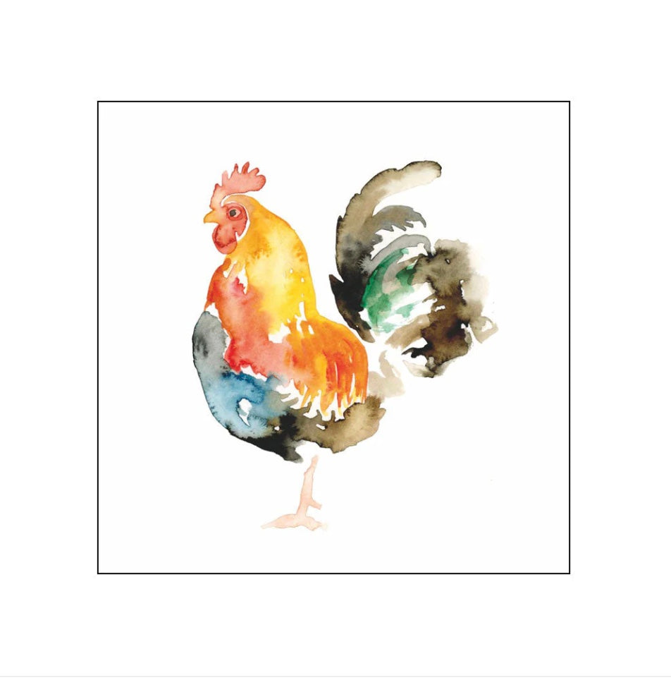 Regal Rooster Beverage Napkin