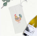 Watercolor Chicken Wine Bottle Bag