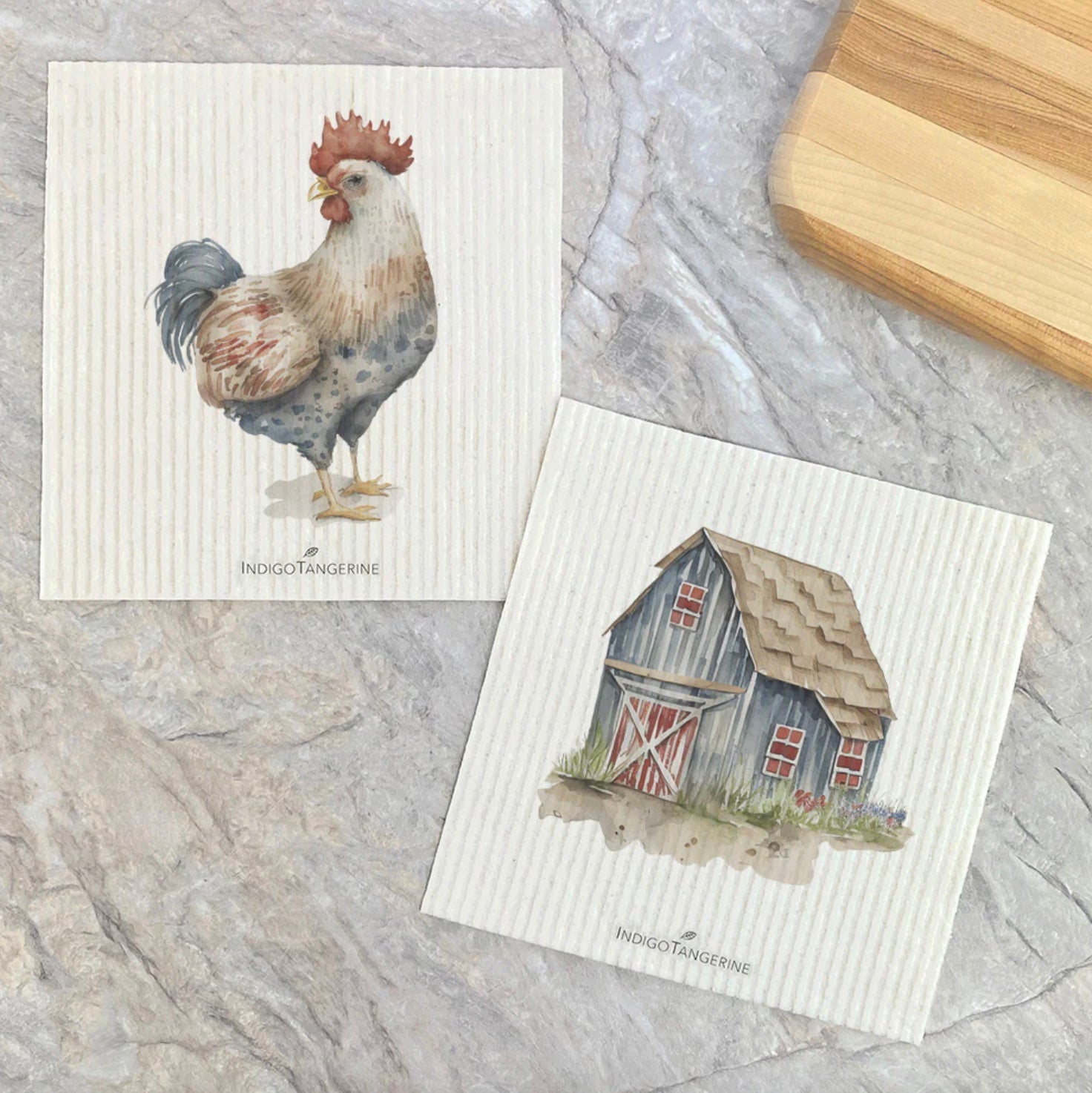 Painted Barn and Rooster