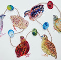 Illustrated Quail Paper Garland