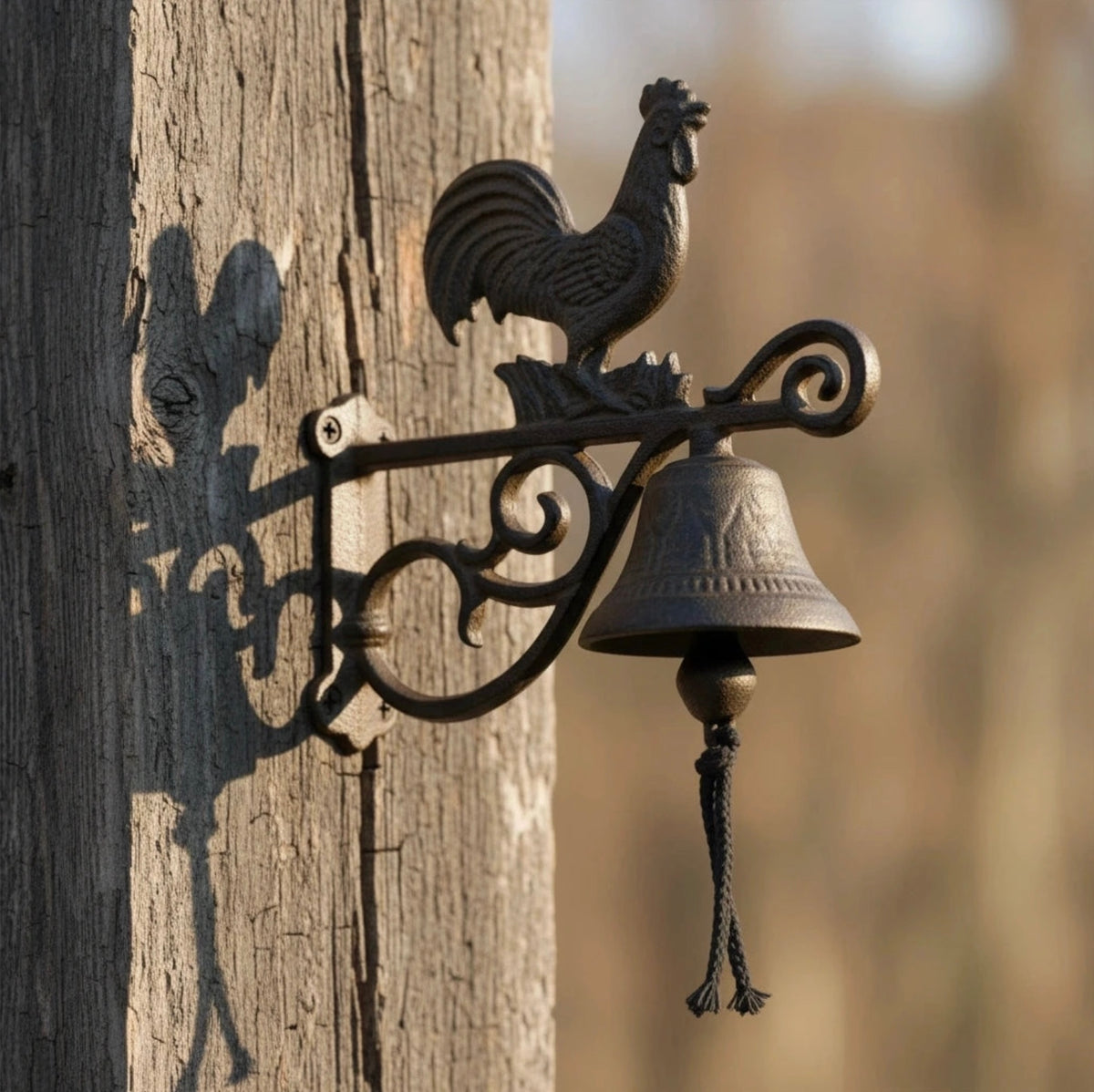 Cast Iron Rooster Bell