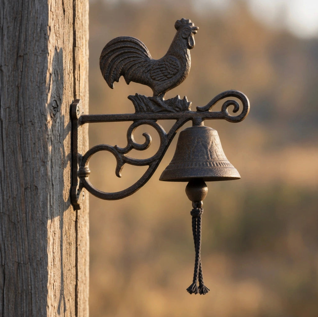 Cast Iron Rooster Bell